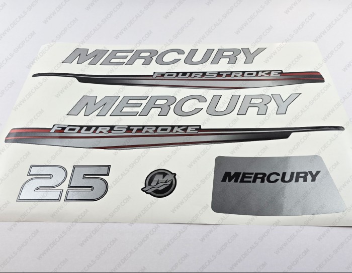 Mercury 25HP Four Stroke 2013-2017 Outboard Decal Kit